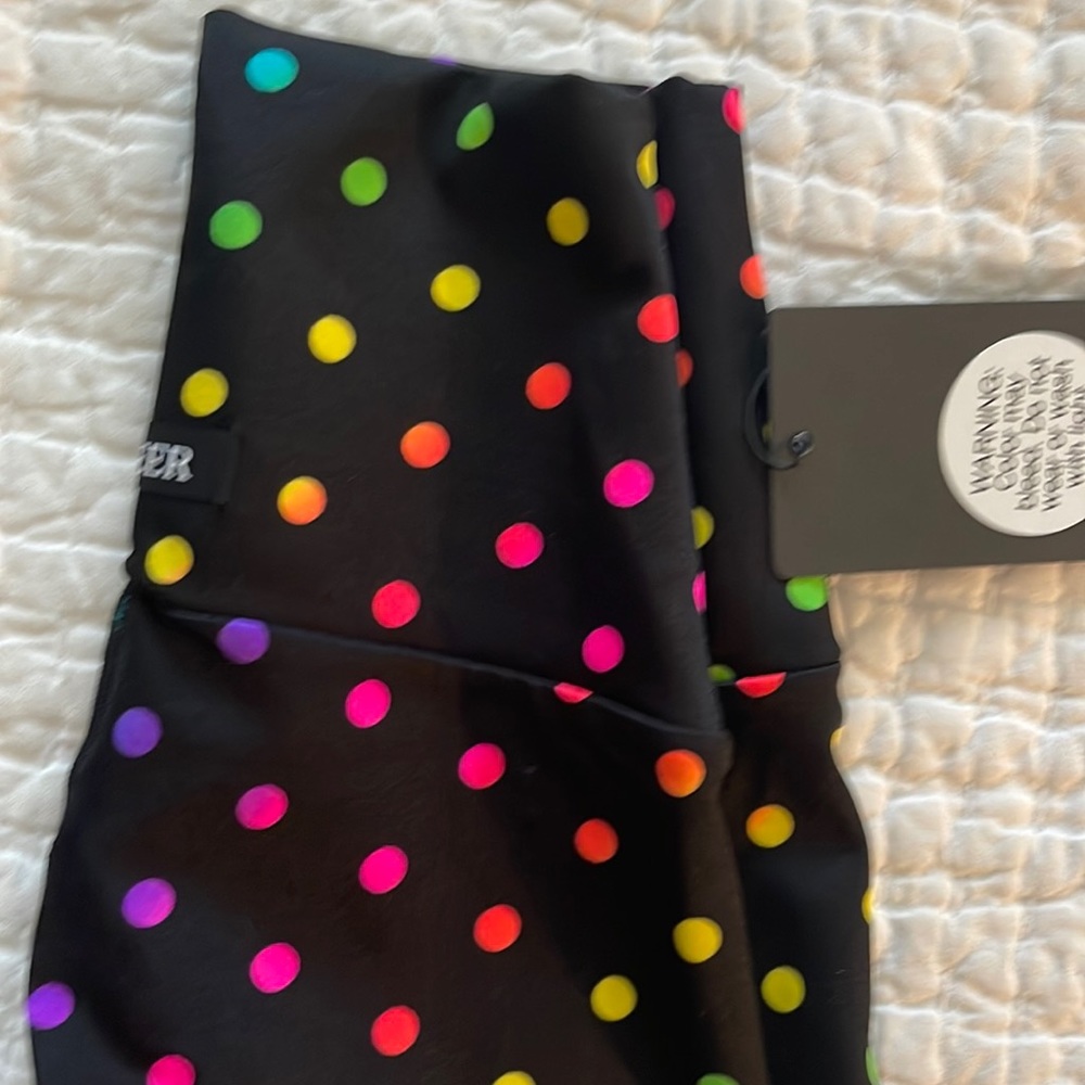 K-DEER sneaker ombré slime dot legging in confetti.  Small sneaker length